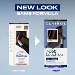 Clairol Root Touch-Up Powder conceals stray grays between colorings for quick confidence.