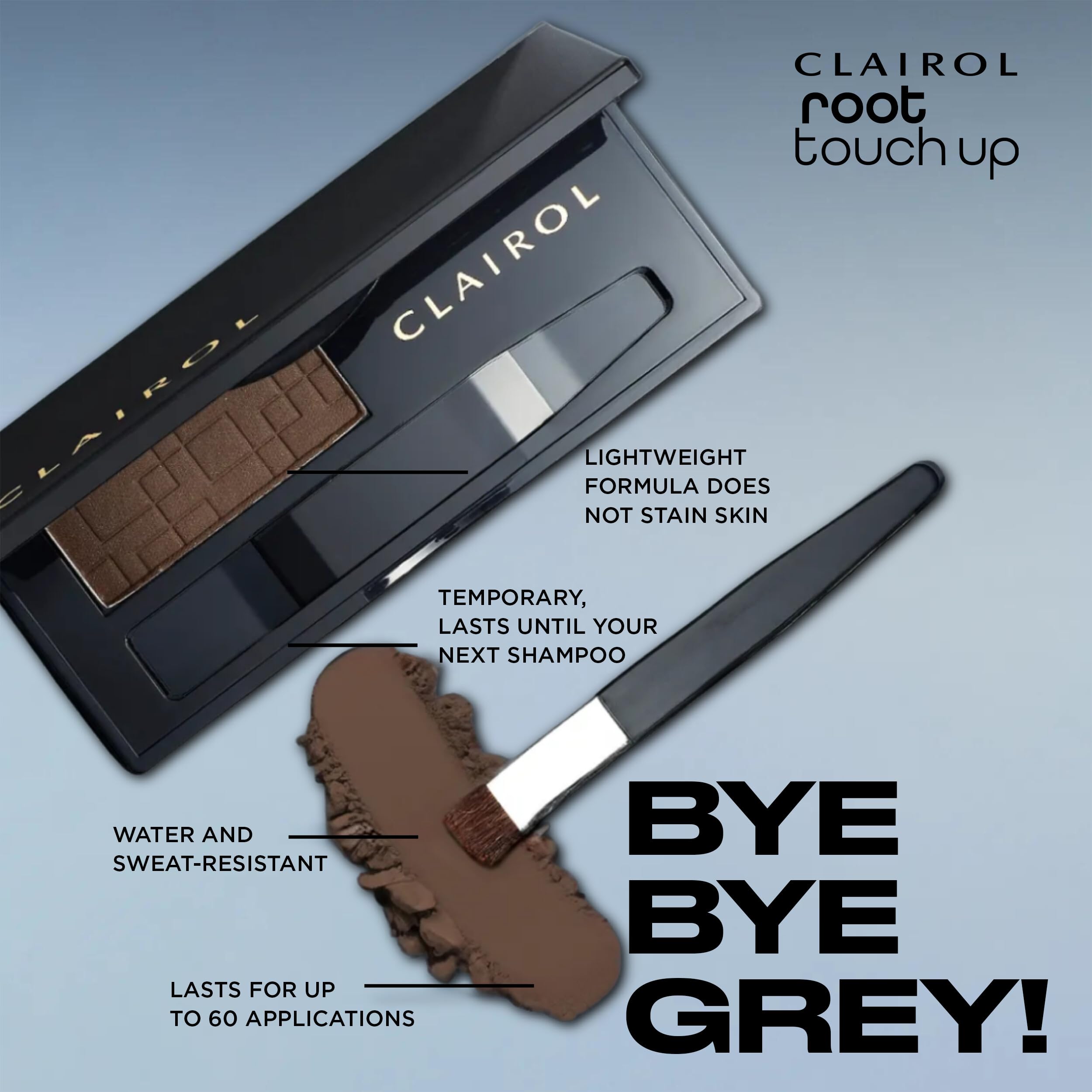 Clairol Root Touch-Up Powder helps define brows and refine your look.