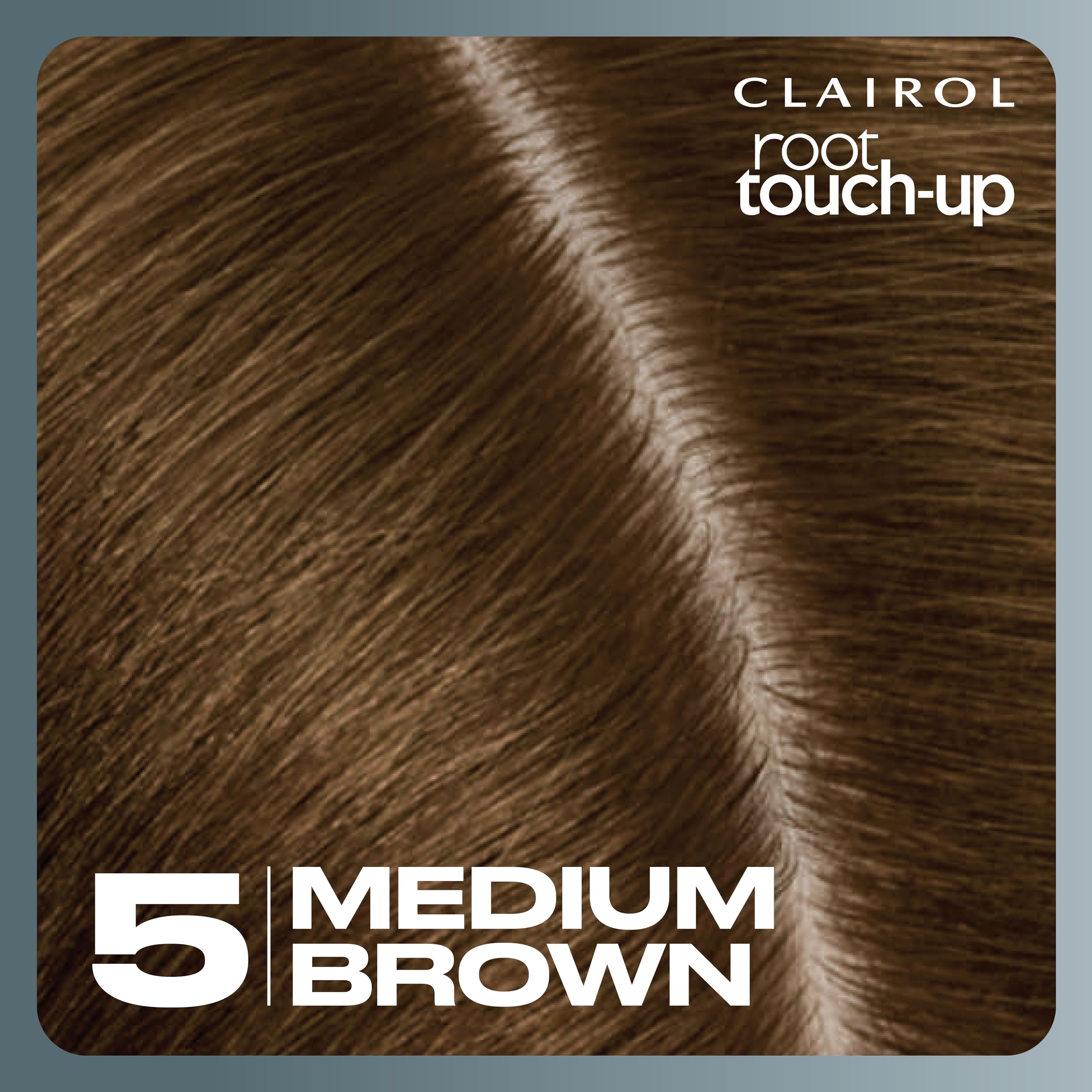 Clairol Root Touch-Up strand test card showing shade preview