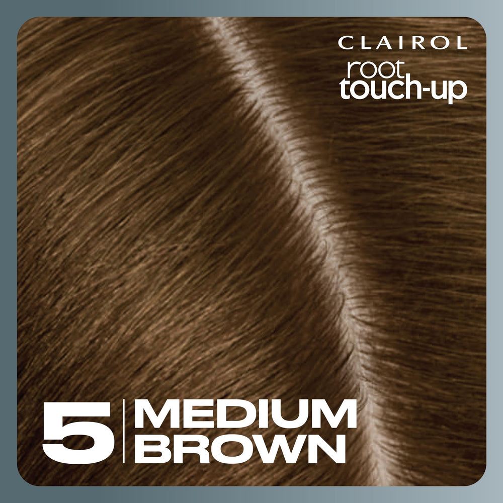 Clairol Root Touch-Up strand test card showing shade preview