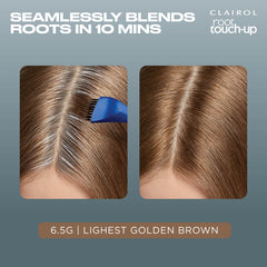 Clairol Root Touch-Up timer shows 10 minutes for speedy roots refresh.