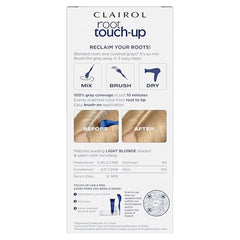 Clairol Root Touch-Up tube and bottle enable fast 10-minute gray coverage.
