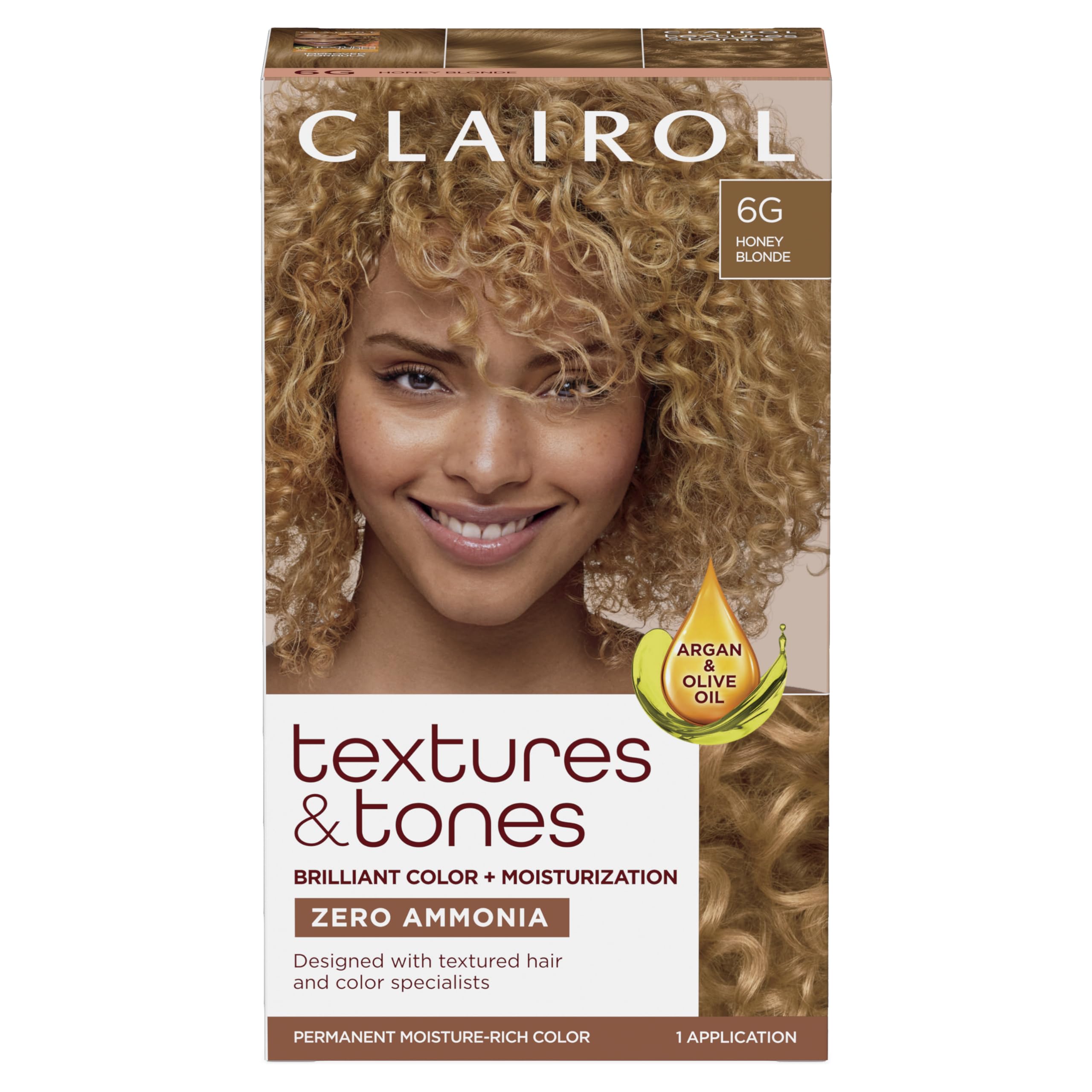 Clairol Textures and Tones Honey Blonde dye box for smooth, even color application