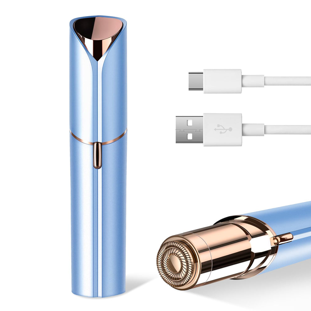 Claities facial hair remover blue for precise, painless touch-ups on eyebrows and lips.