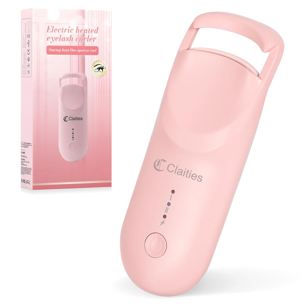 Claities heated eyelash curler displays 10-second heat for rapid lift