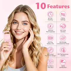 Claities curler showing 3-second styling for quick curl