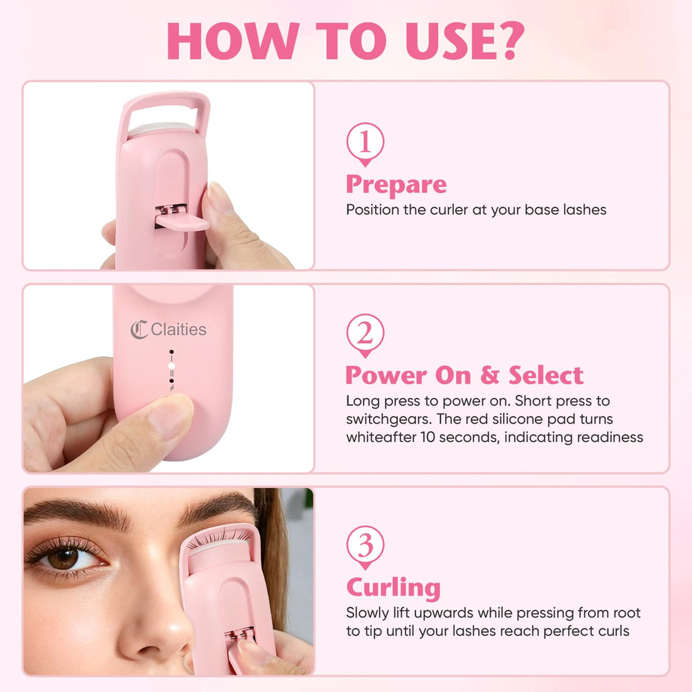 Claities curler with USB-C charging for on-the-go use