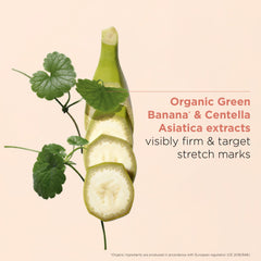 Clarins Body Partner Stretch Mark Expert applied on a pregnant belly for hydration
