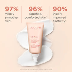 Clarins Body Partner Stretch Mark Expert cream texture on skin supporting elasticity
