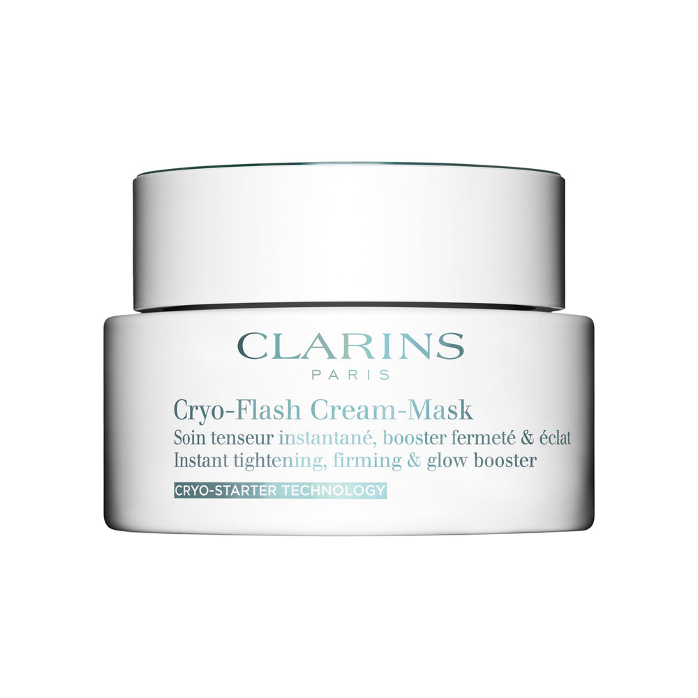 Clarins Cryo-Flash mask hero application for instant lift-like glow