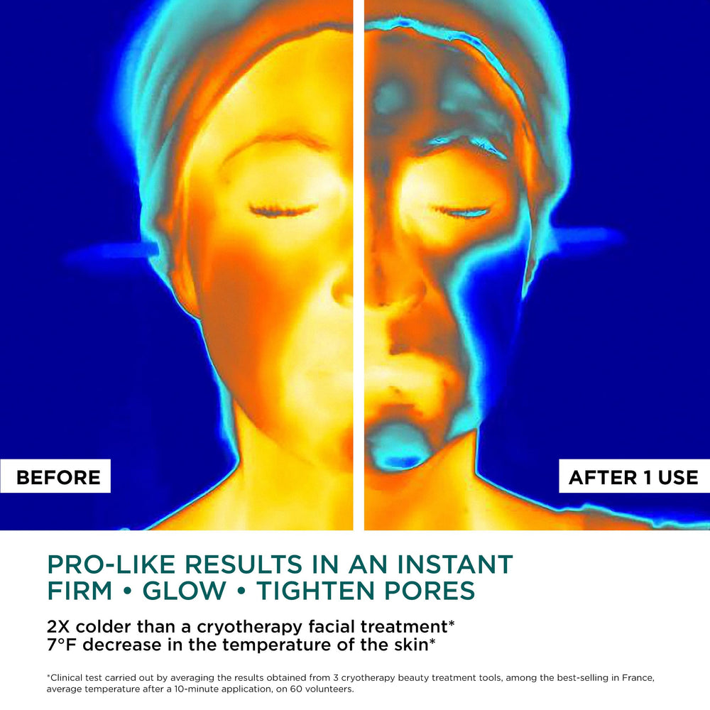 Radiance-boost moment as Cryo-Flash mask blends into skin