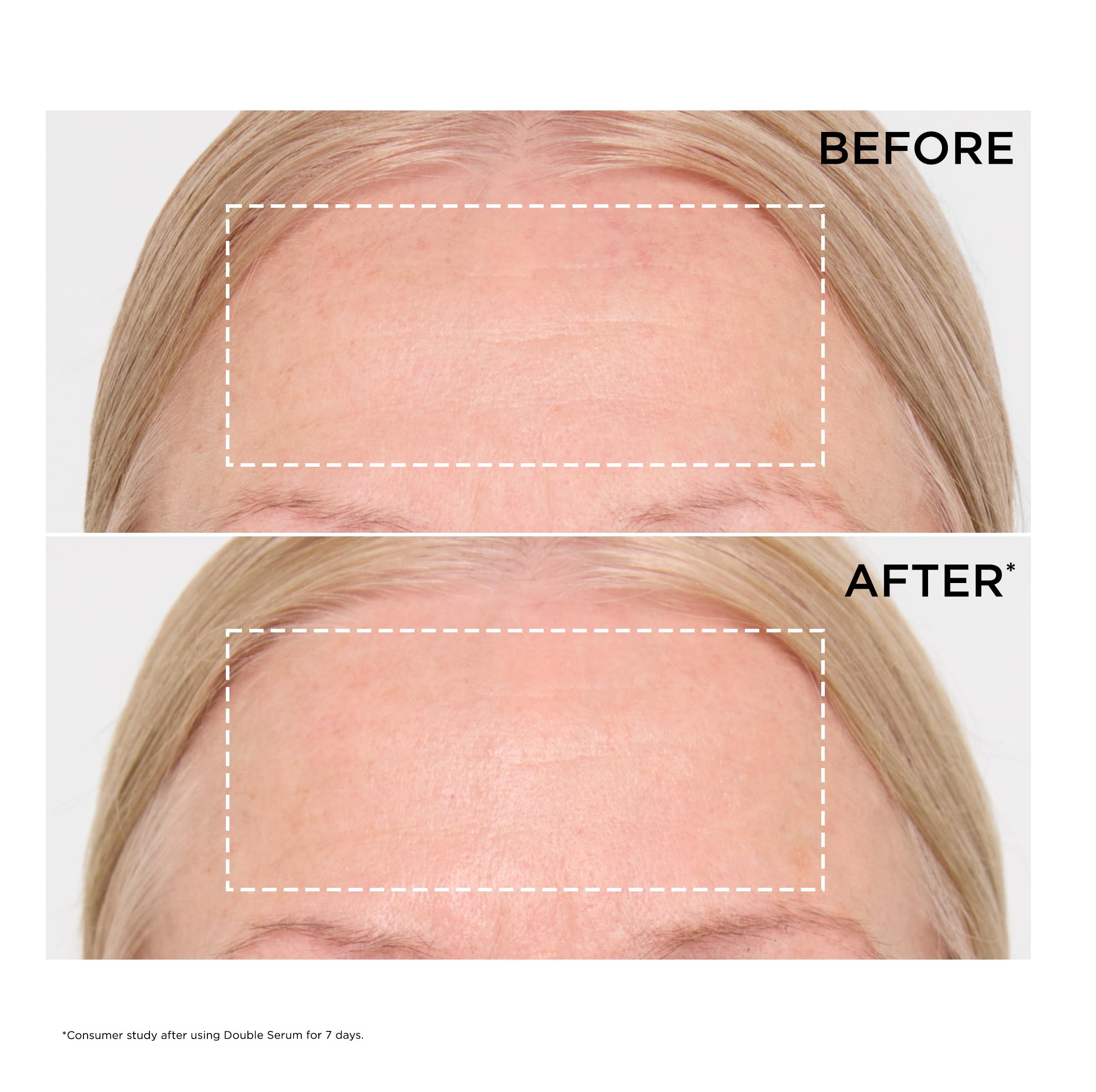 Clarins Double Serum application motion demonstrates even spreading and gentle massage