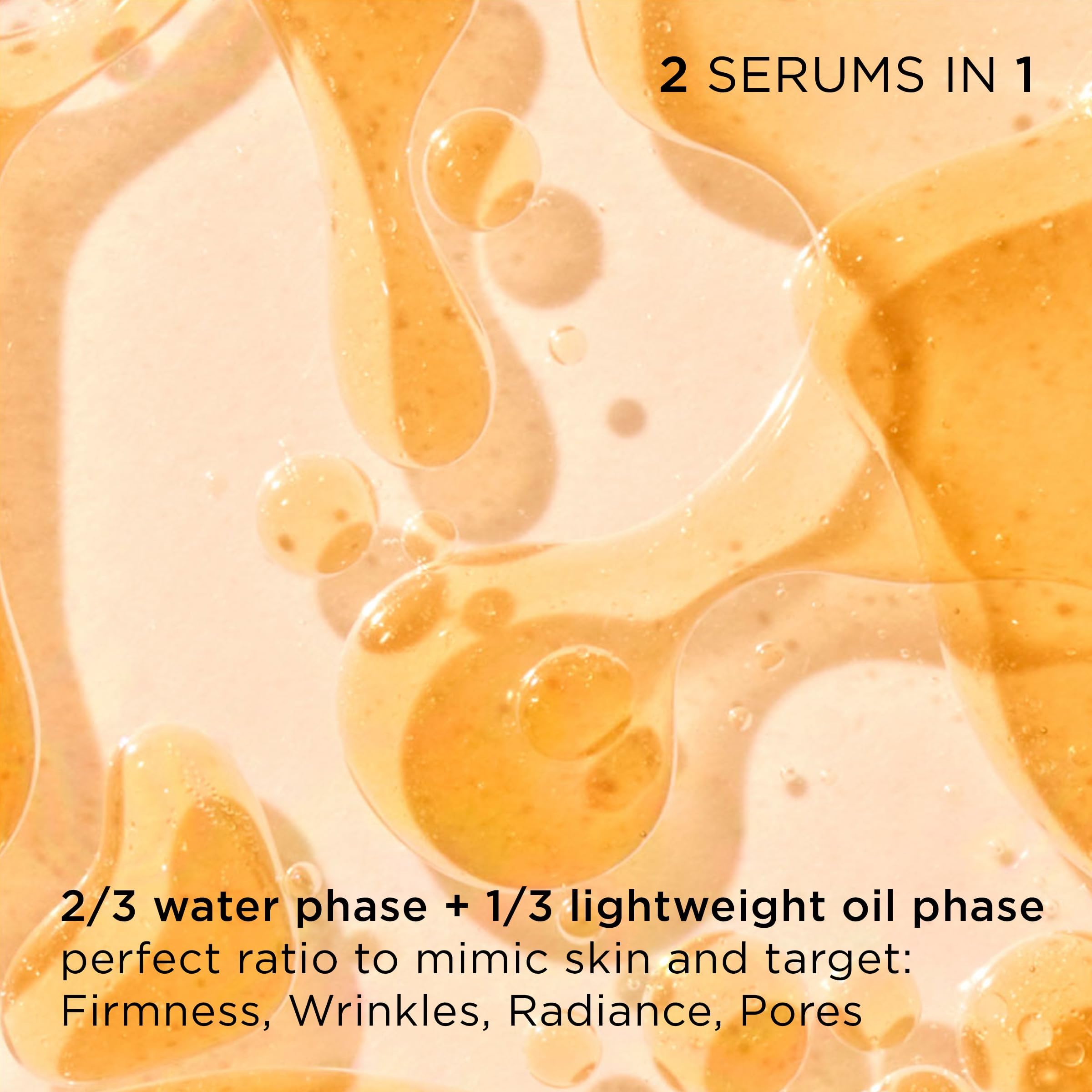 Clarins Double Serum Light Texture bare-skin-finish suggests natural glow