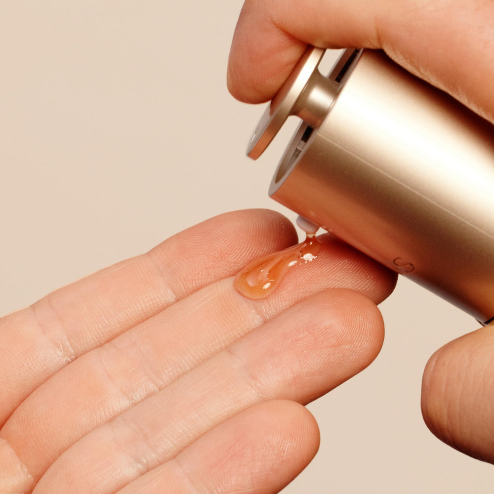 Clarins DOUBLE SERUM night routine shot for soothing evening care