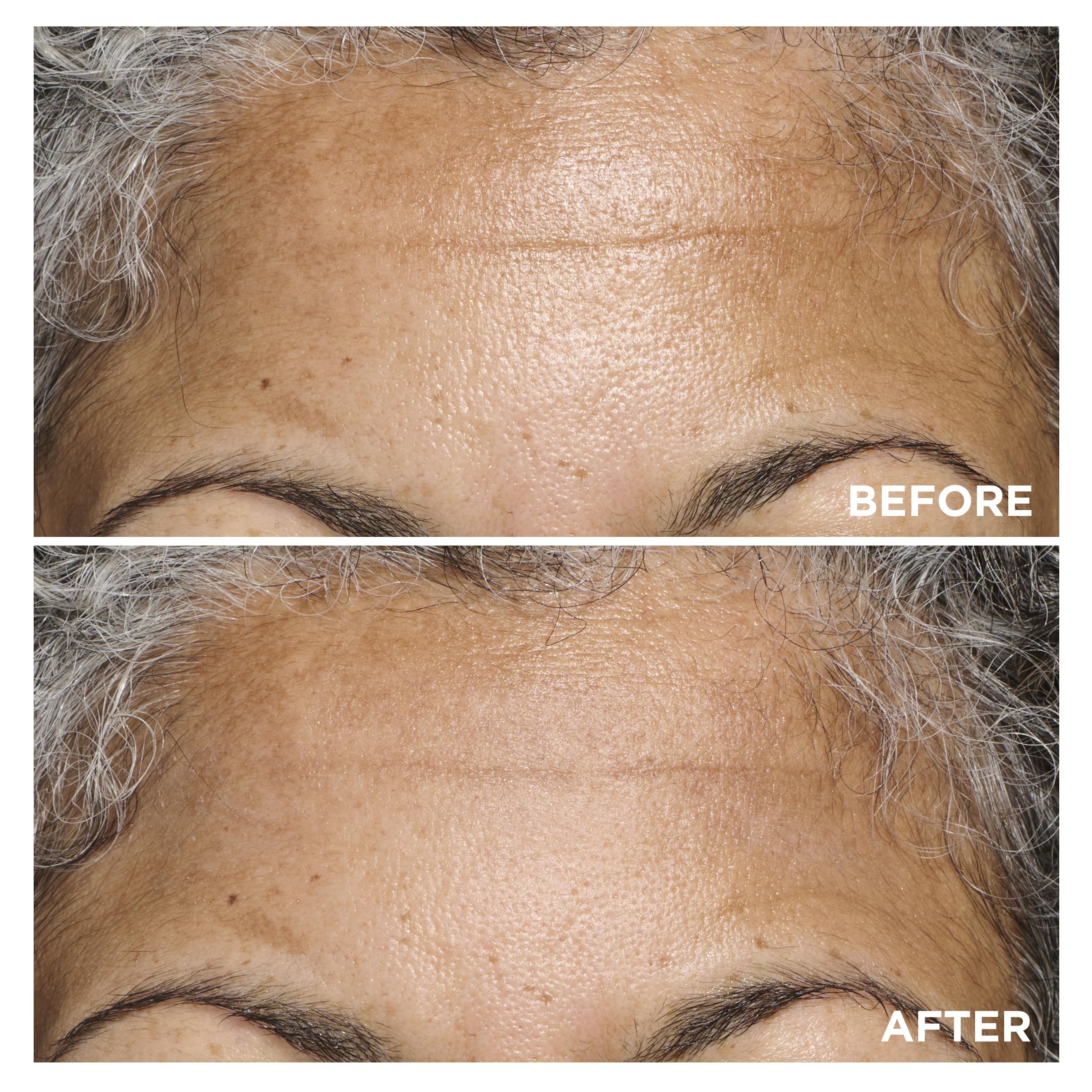 Close-up reveals pore-blurring effect with Clarins primer