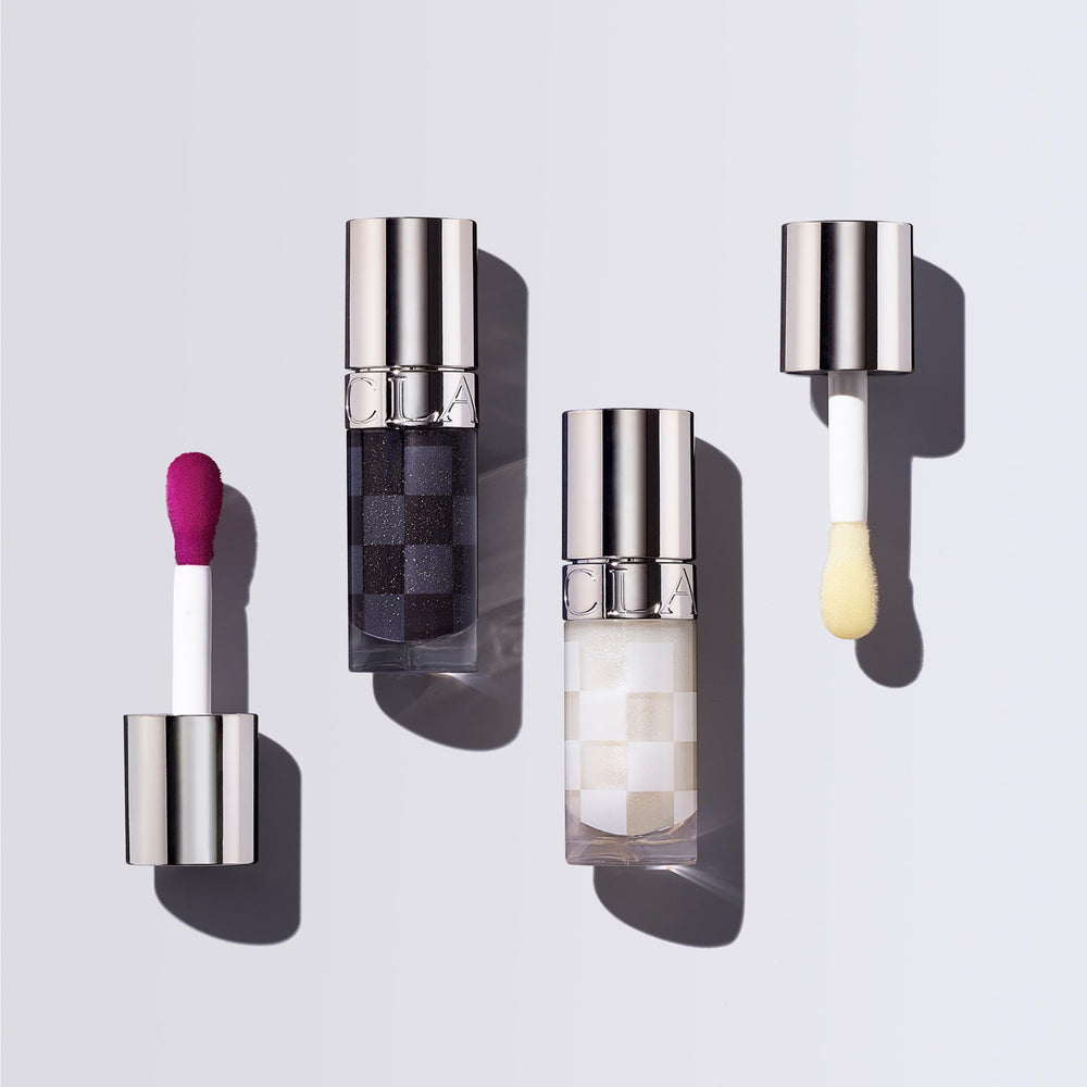 Clarins Lip Comfort Oil showcases a subtle color and gleam.