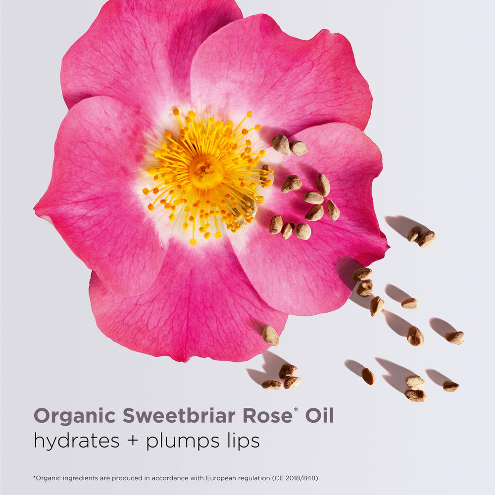 Clarins Lip Comfort Oil provides soft hydration on lips.