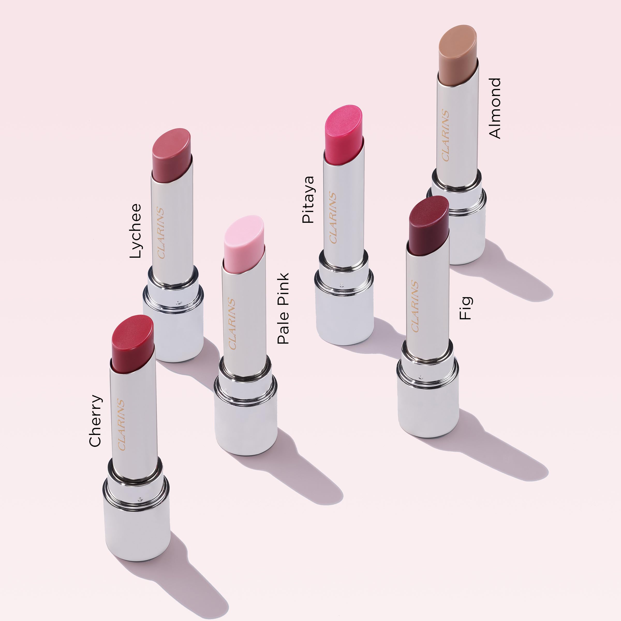 Clarins Lip Oil Balm Lychee plant-based ingredients emphasize natural care.
