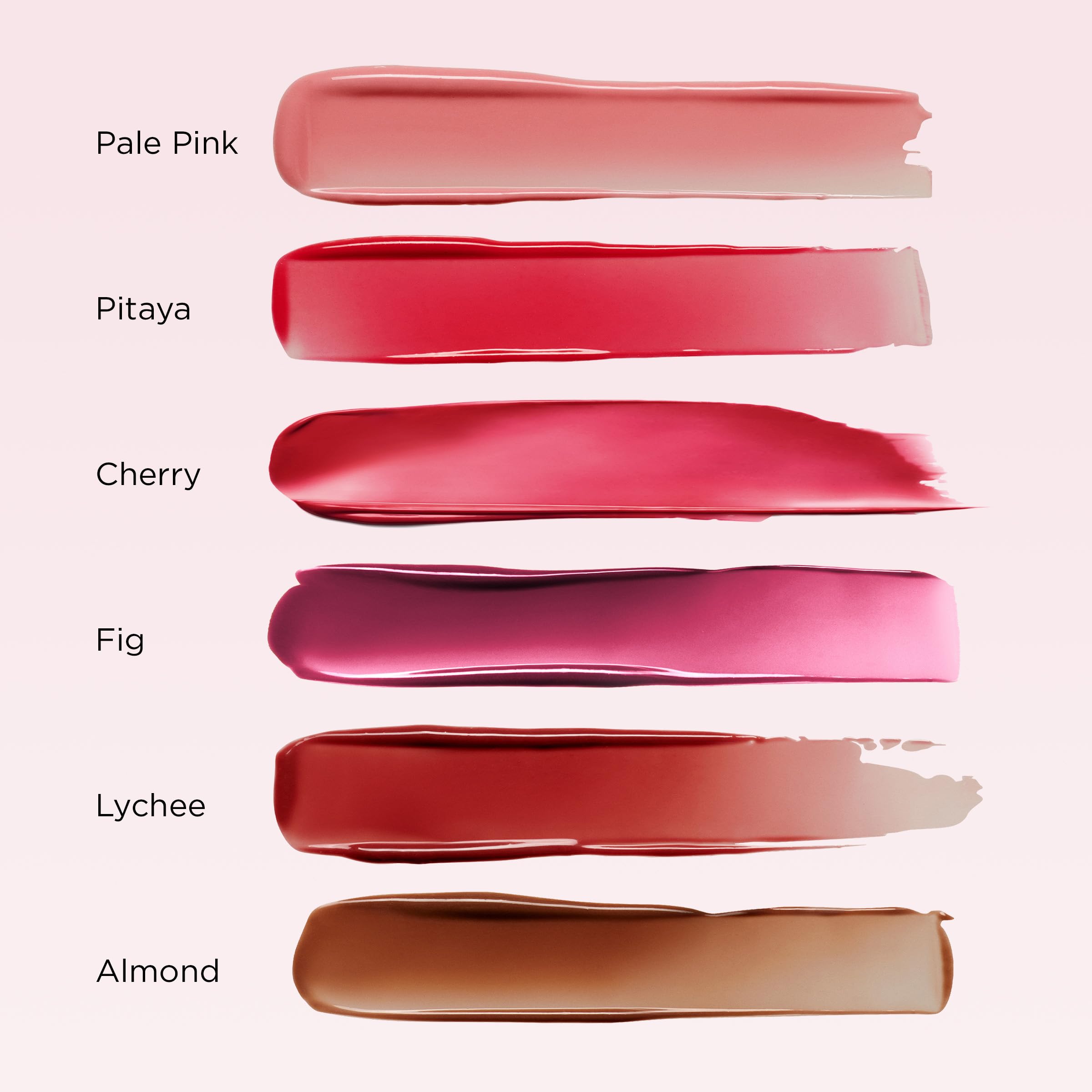Clarins Lip Oil Balm pale pink swatches show natural sheen.