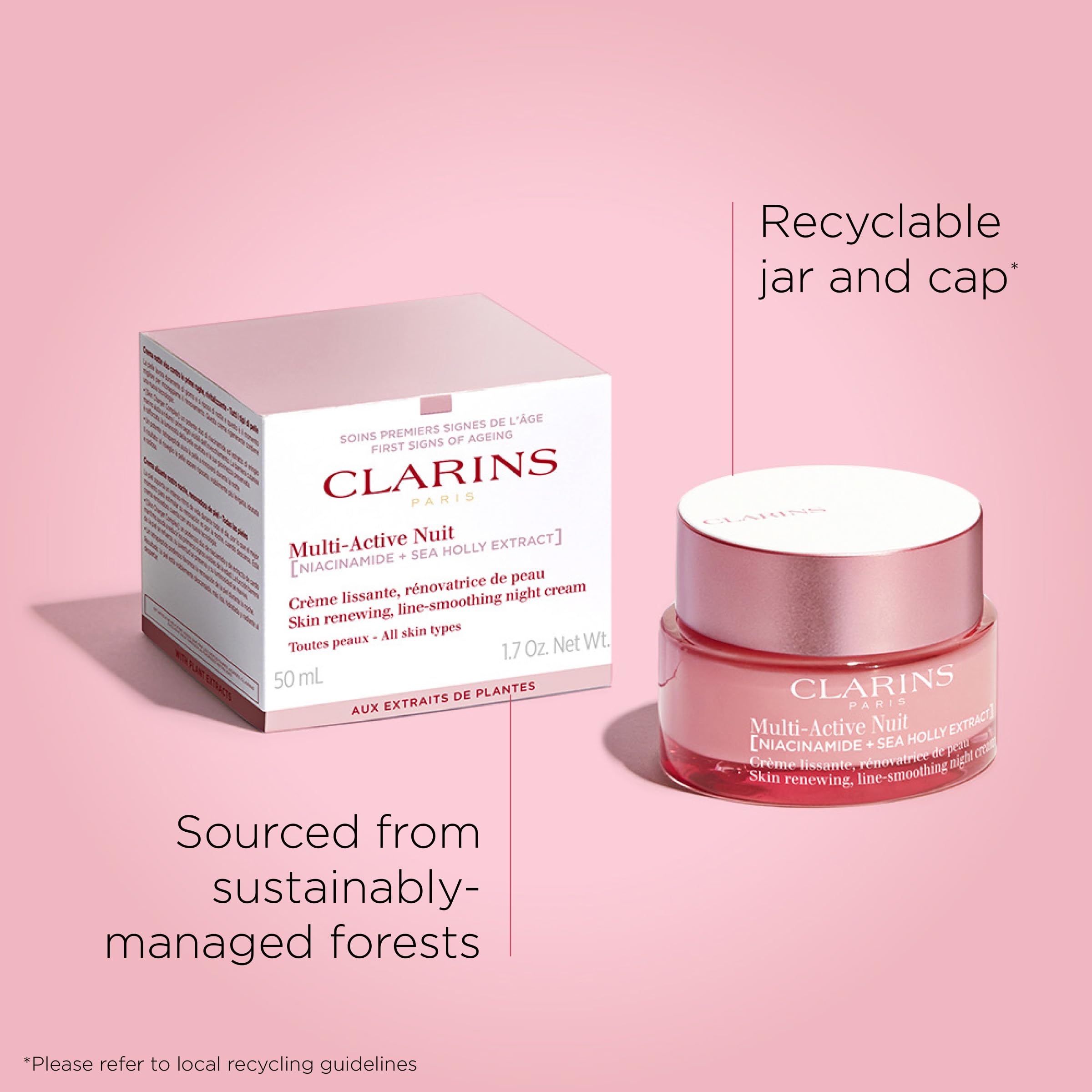 Detail of Tetrapeptides in Clarins Multi-Active Night Moisturizer