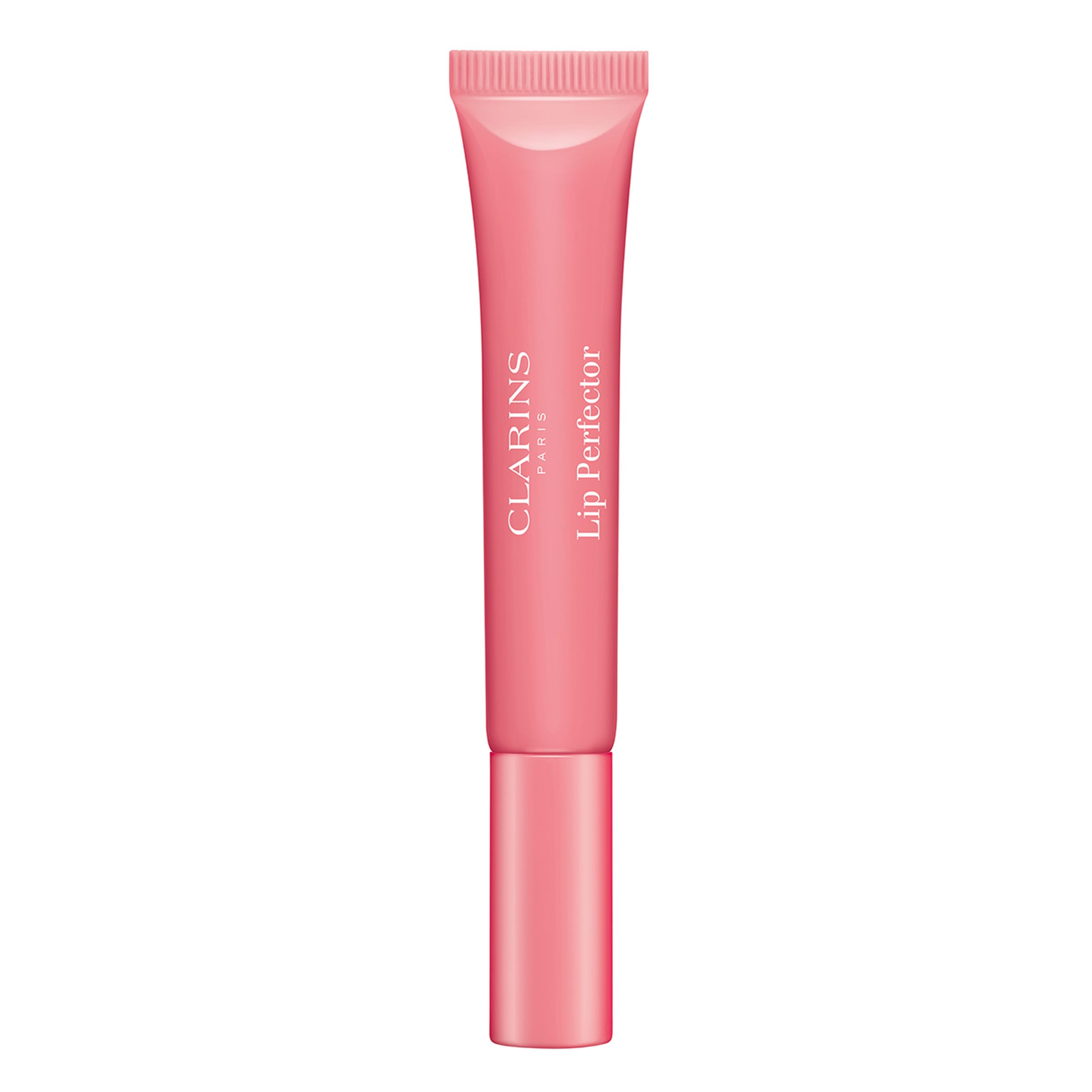 Clarins Natural Lip Perfector during gloss application for instant shine.