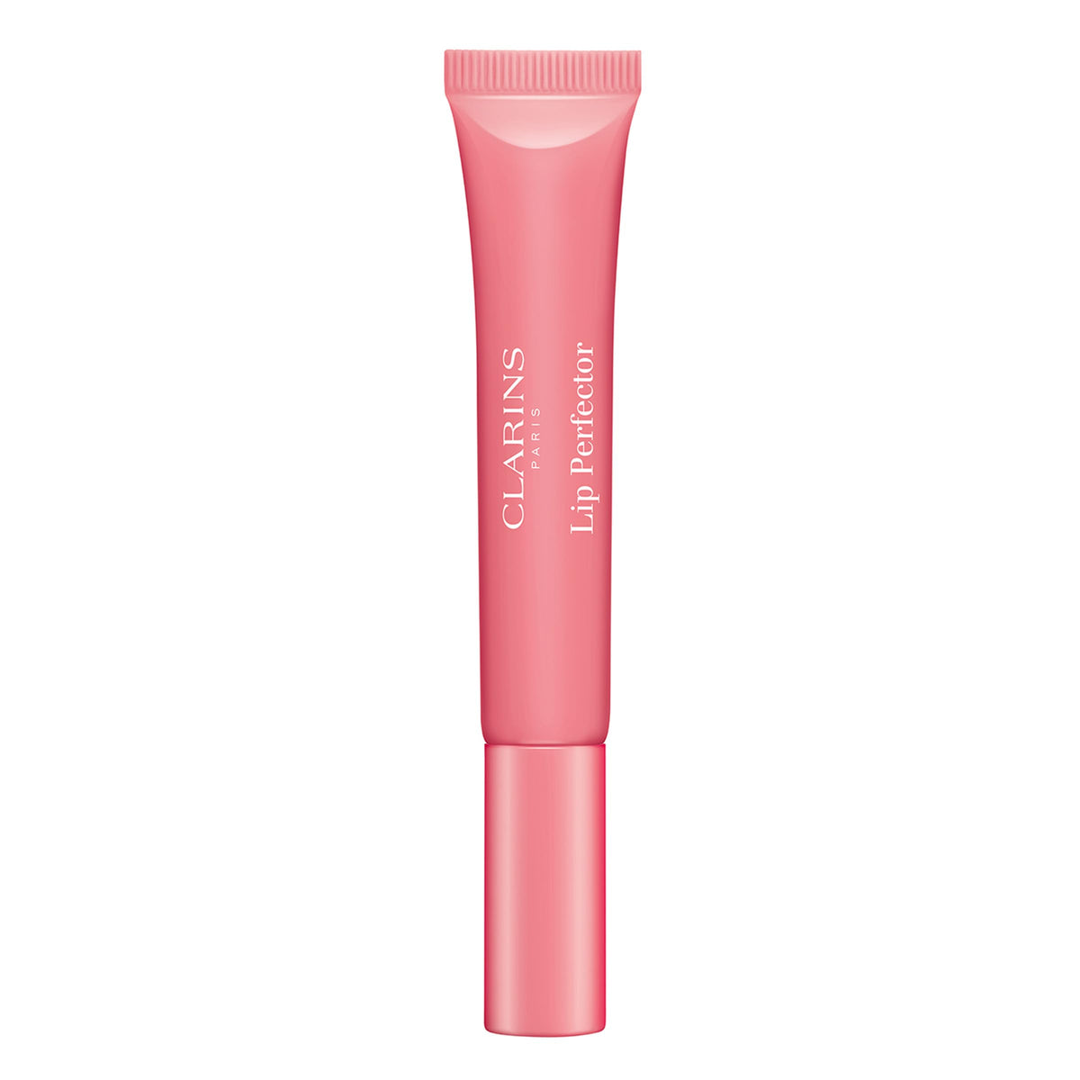 Clarins Natural Lip Perfector during gloss application for instant shine.