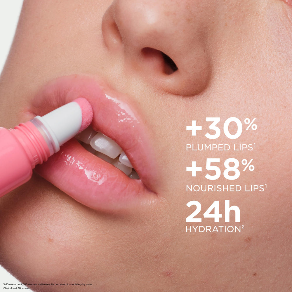 Clarins Natural Lip Perfector with sheer finish for soft, natural look.