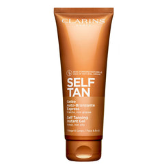 Clarins Self Tanning Tinted Gel on the face for an even, natural-looking glow