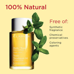 Clarins Tonic Body Treatment Oil on skin; supports elasticity and moisture