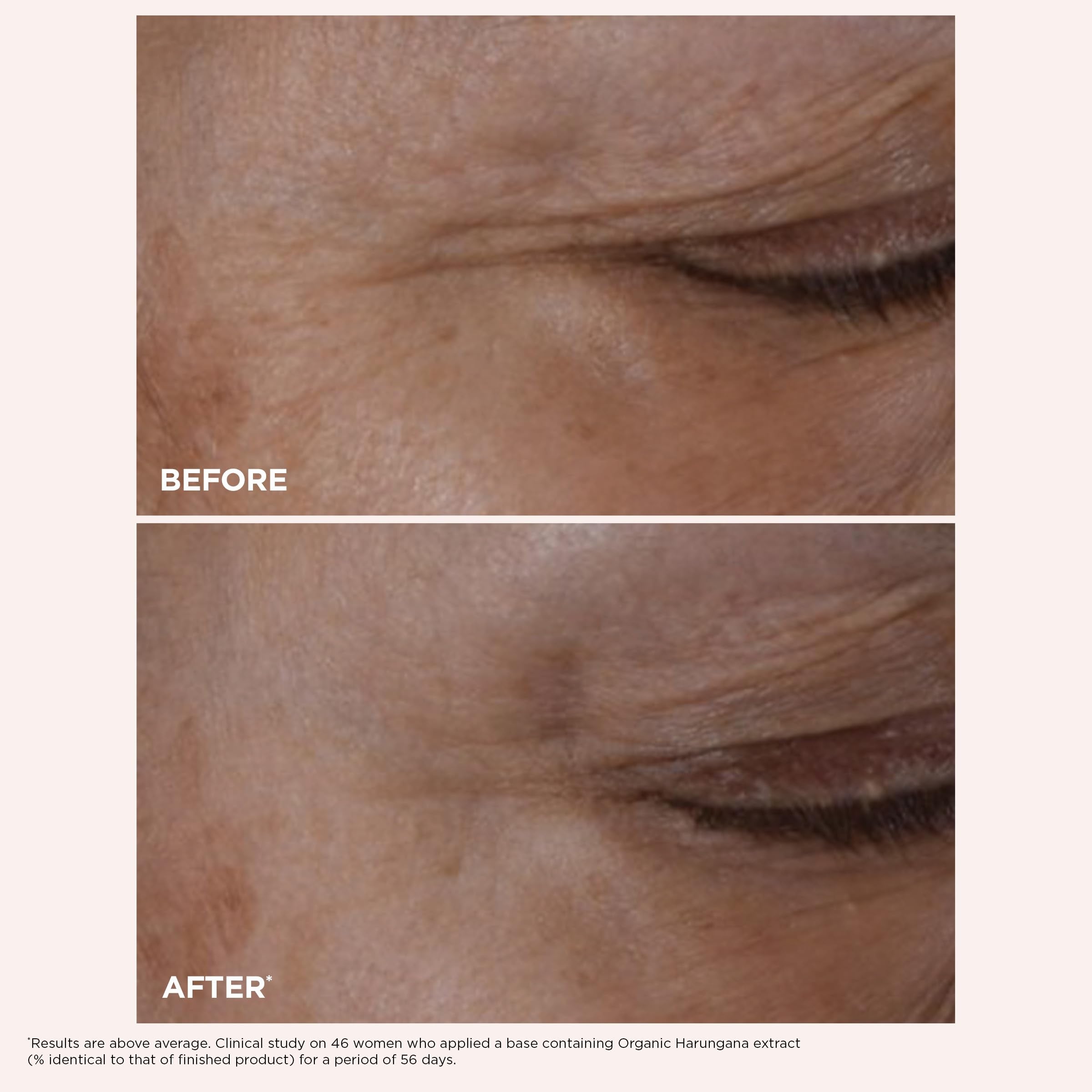 Clarins Total Eye Lift swatch on skin, creamy texture feels light and quickly absorbed