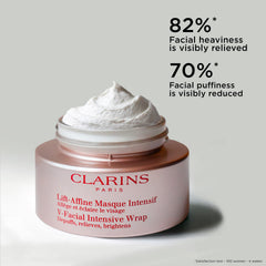 Clarins V-Facial Intensive Wrap Mask application demonstrating smooth cream-mousse spread for contour refinement