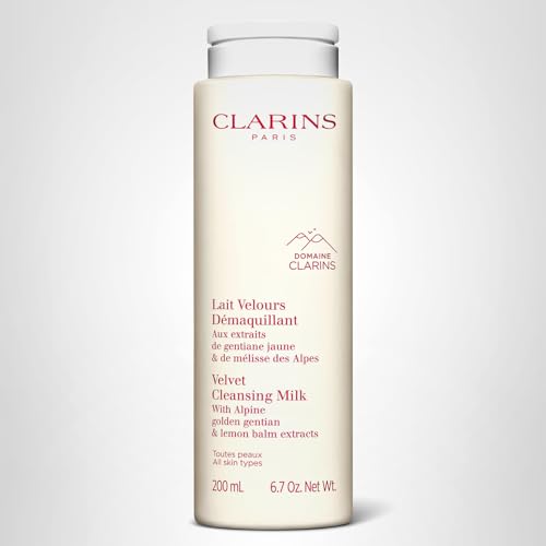 Clarins Velvet Cleansing Milk 6.7 oz bottle for daily use and travel.