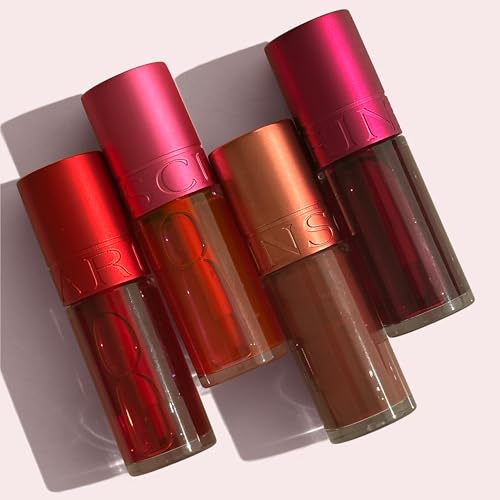 Clarins Water Lip Stain before and after lip color example.