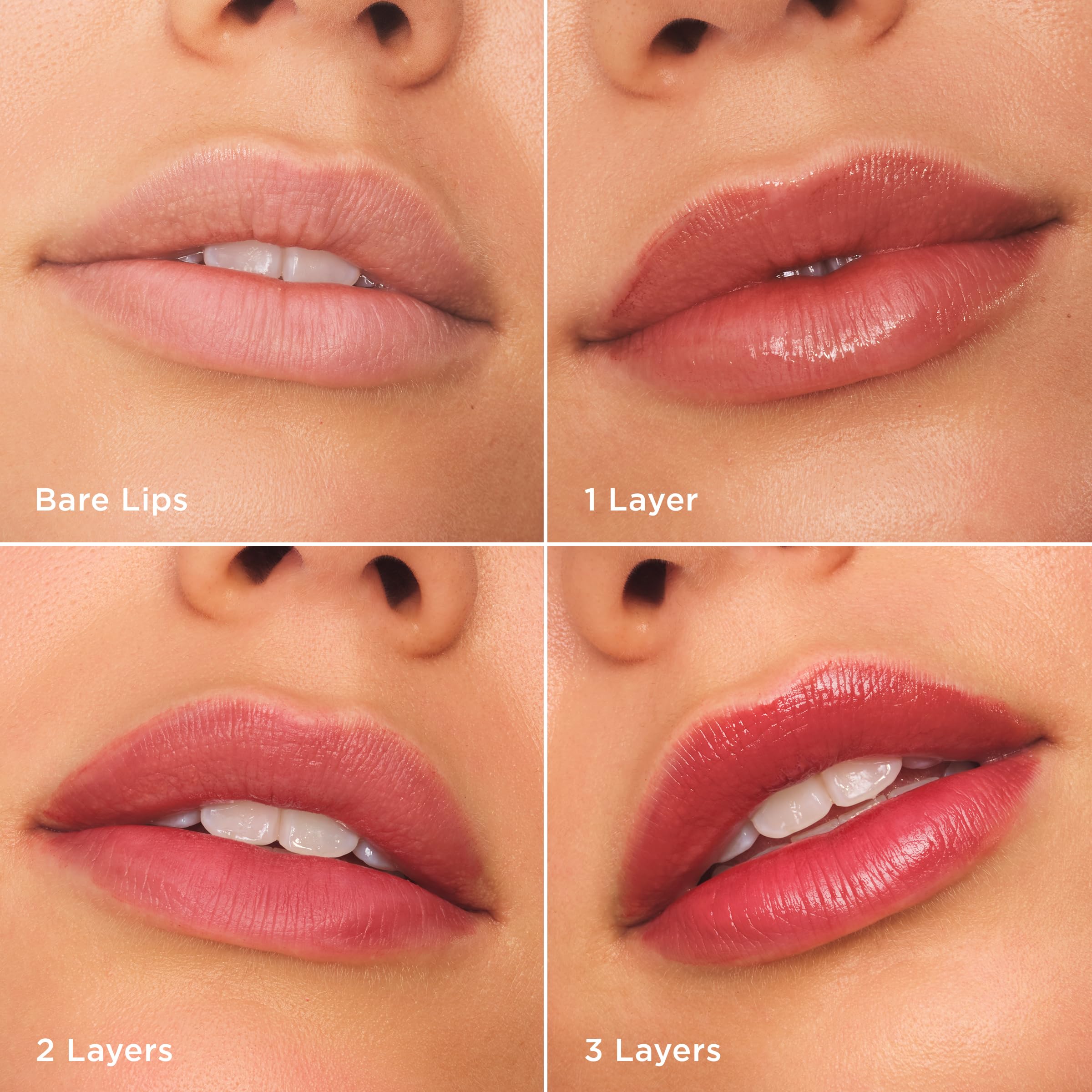 Clarins Water Lip Stain pink swatch for versatile everyday looks.
