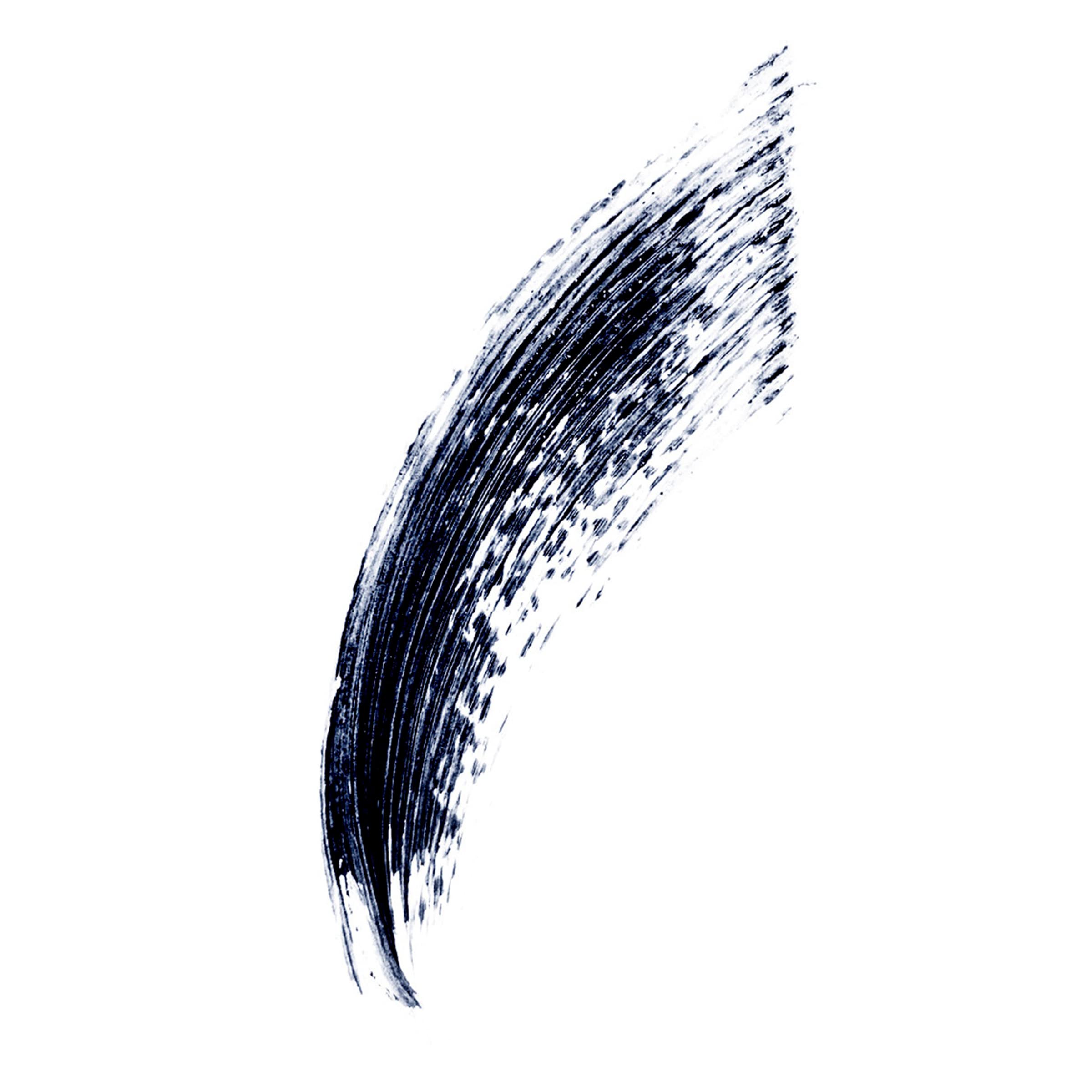 Close-up of Clarins Wonder Perfect Mascara wand applying for dramatic length.