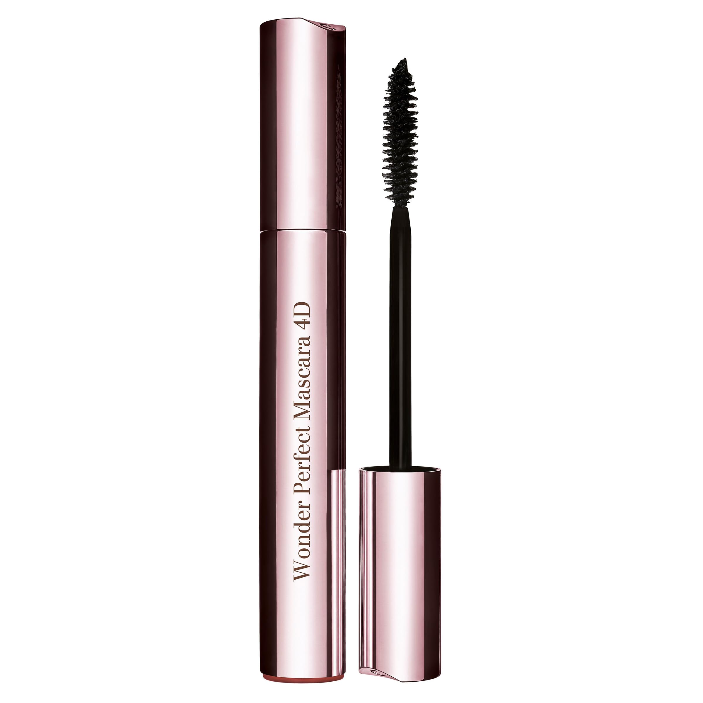 Clarins Wonder Perfect Mascara lifts lashes for a defined, lengthened look.