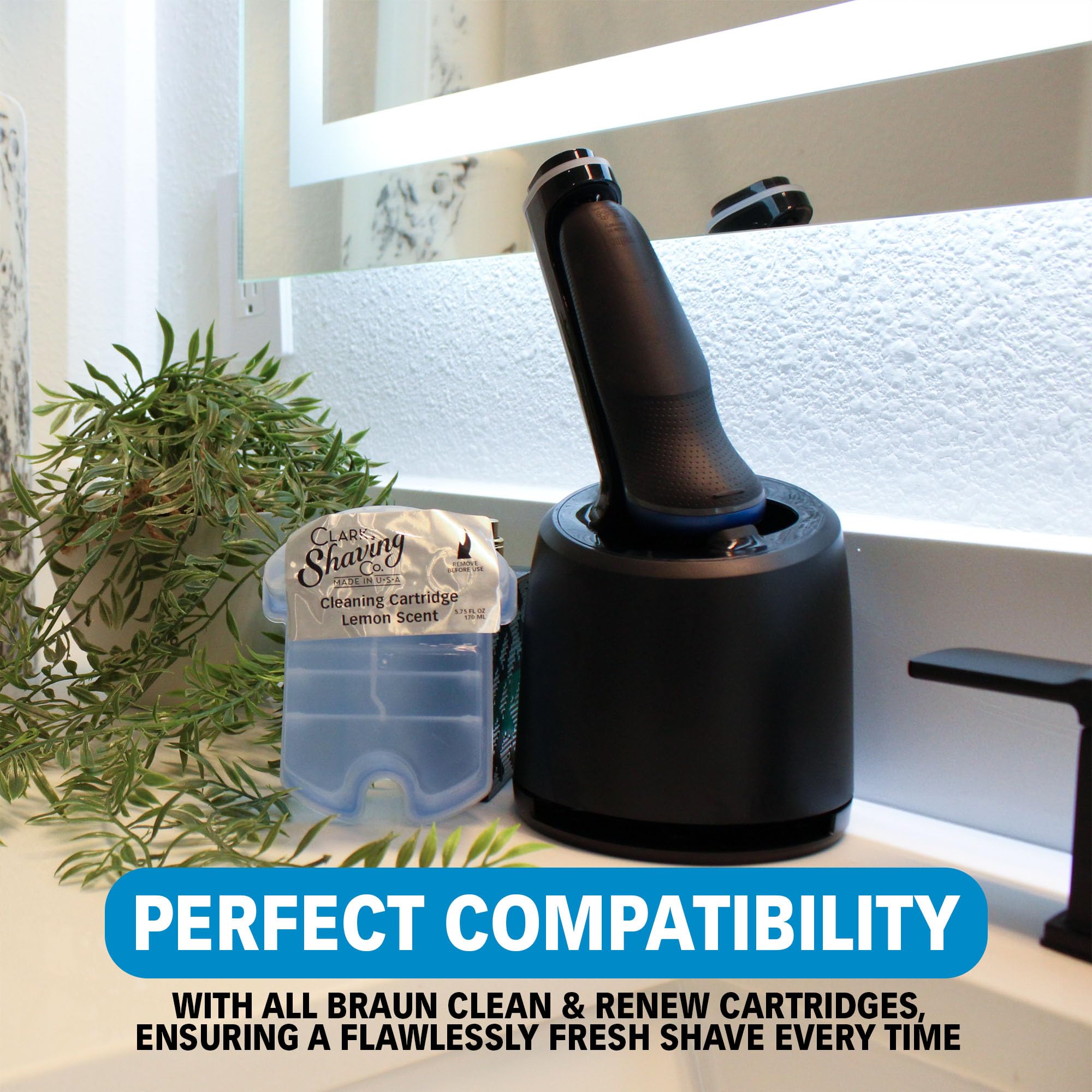 Clark Shaving Co. eco-friendly refill packaging emphasizes reduced plastic waste.