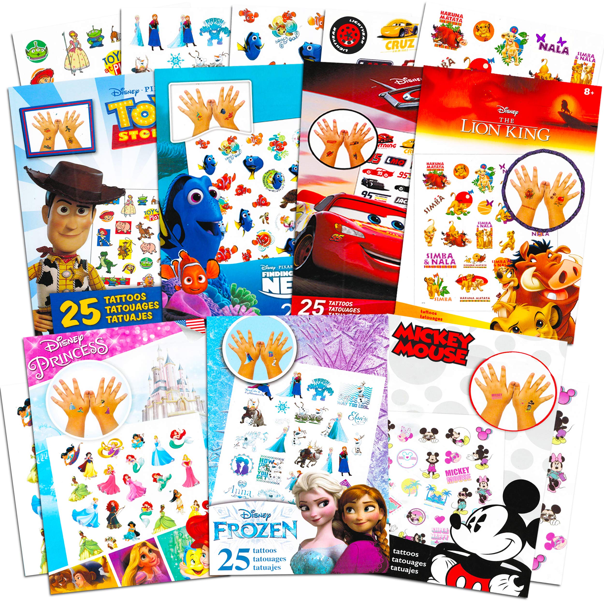 Tatuajes de Disney Classic Disney pack princesas, ideal para fiestas temáticas.
