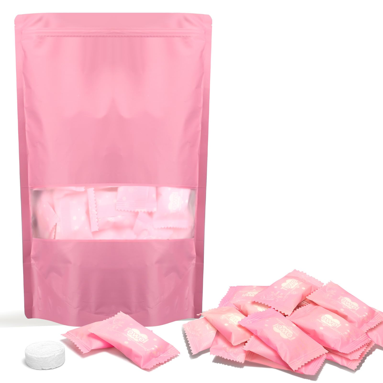 Classycoo toalla comprimida 100 piezas, ideal para viajes por su tamaño compacto.