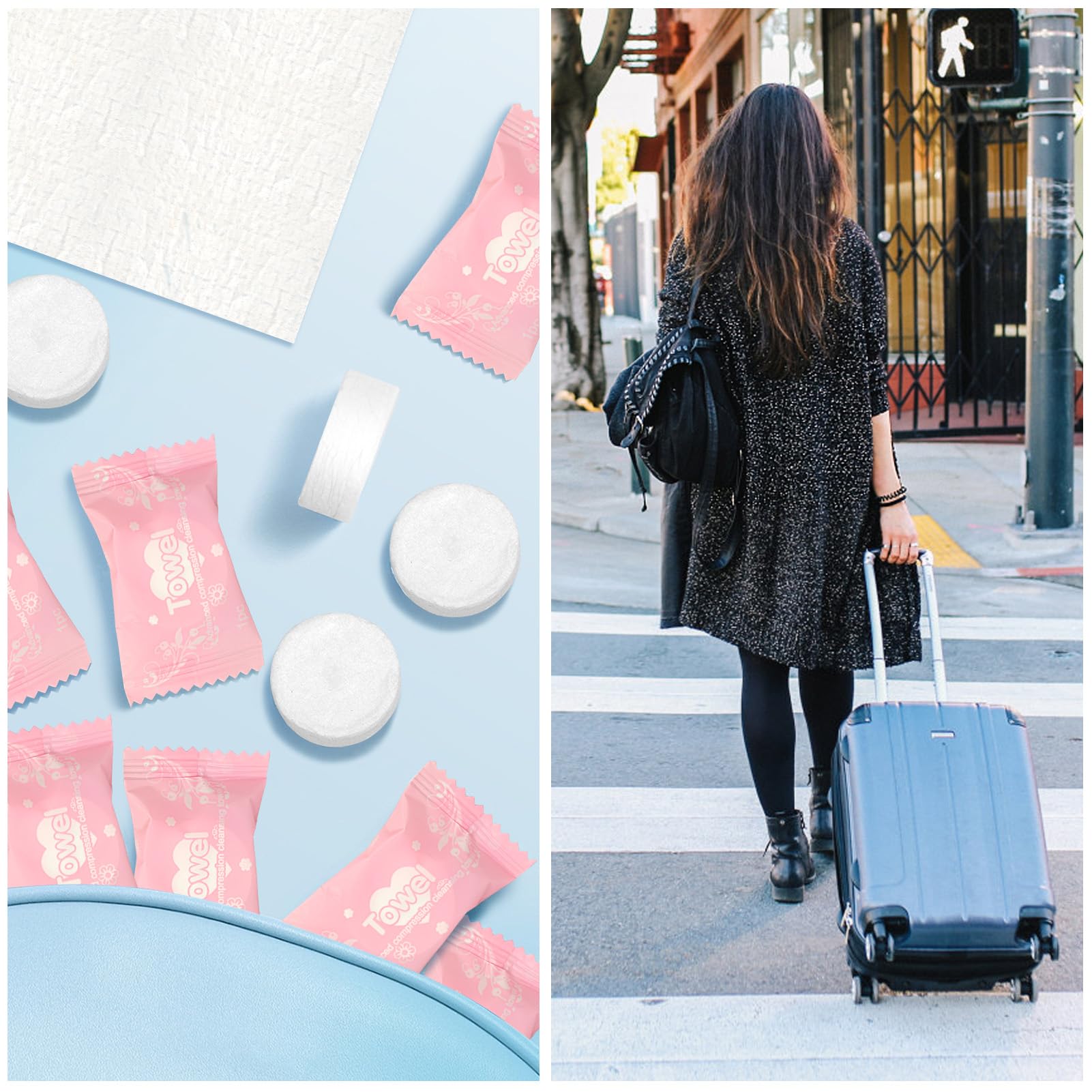 Classycoo toalla portátil para viaje, cabe fácilmente en bolso o maleta.