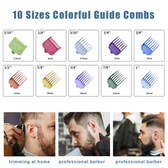 Clasura universal-fit guards on Wahl and Surker blades for versatile trims
