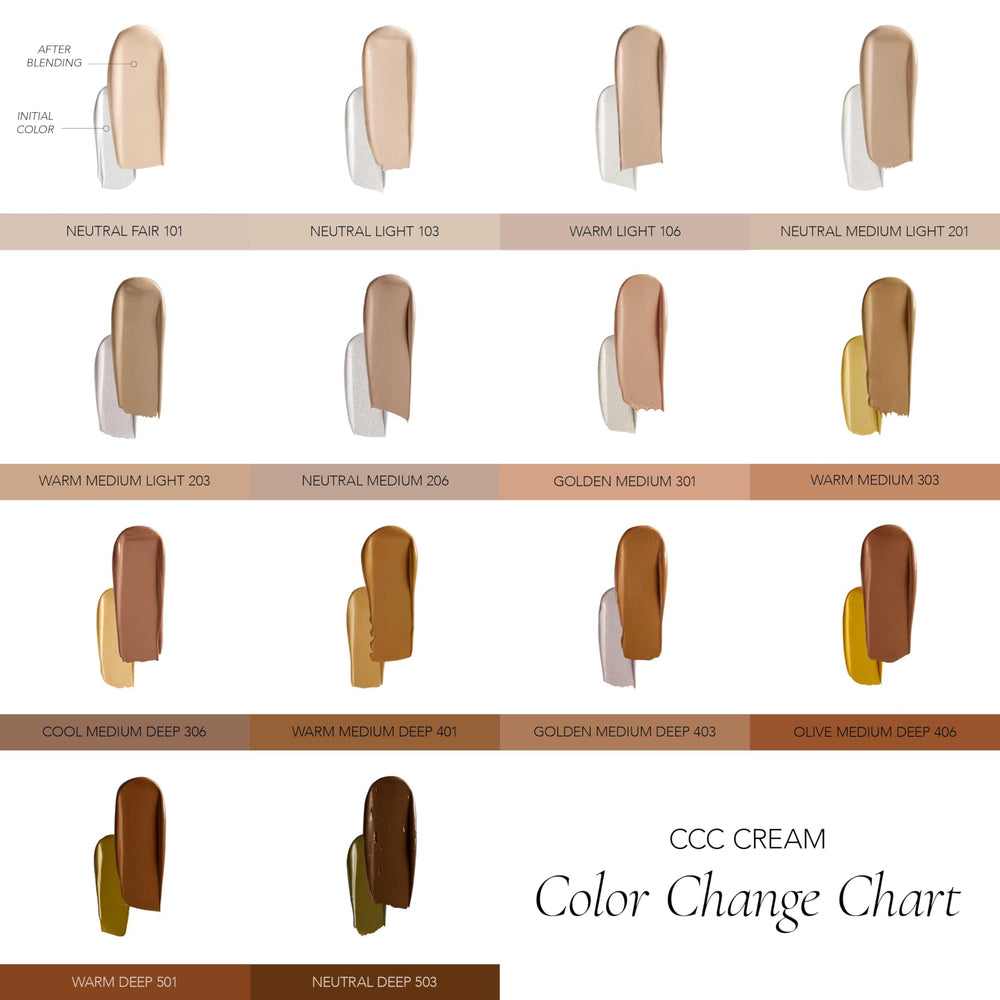 CLE CCC Cream matte finish swatch showcases controlled coverage