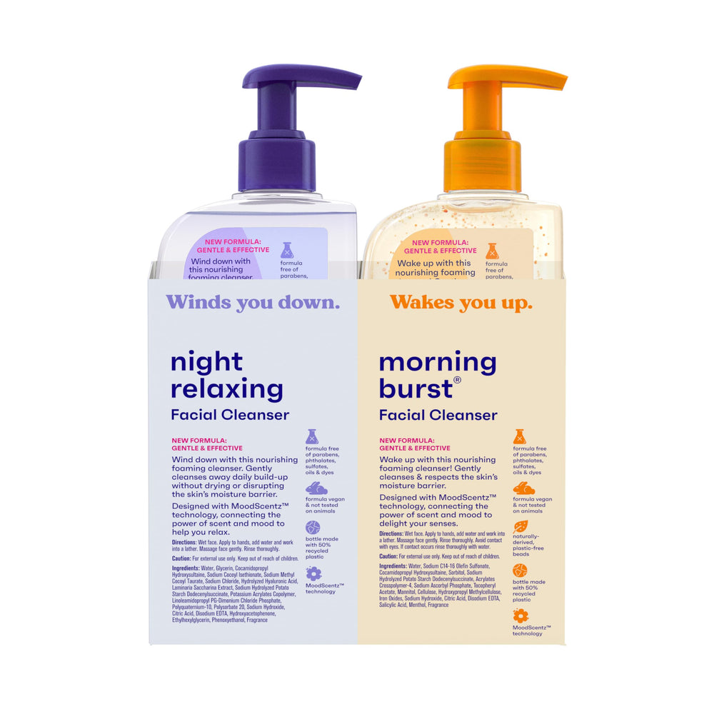 Clean & Clear daily routine morning cleanse in a bathroom setting.