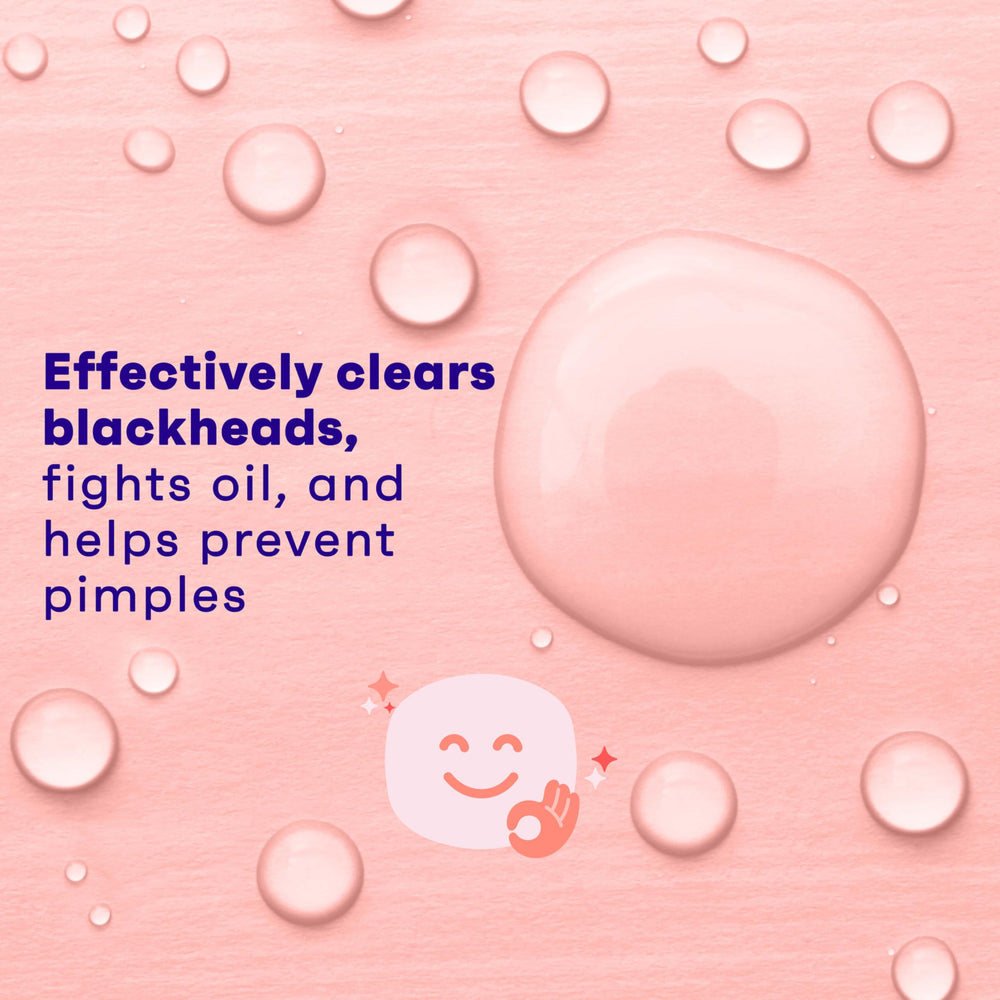 Clean & Clear Essentials packaging display showcases vegan, cruelty-free toner.