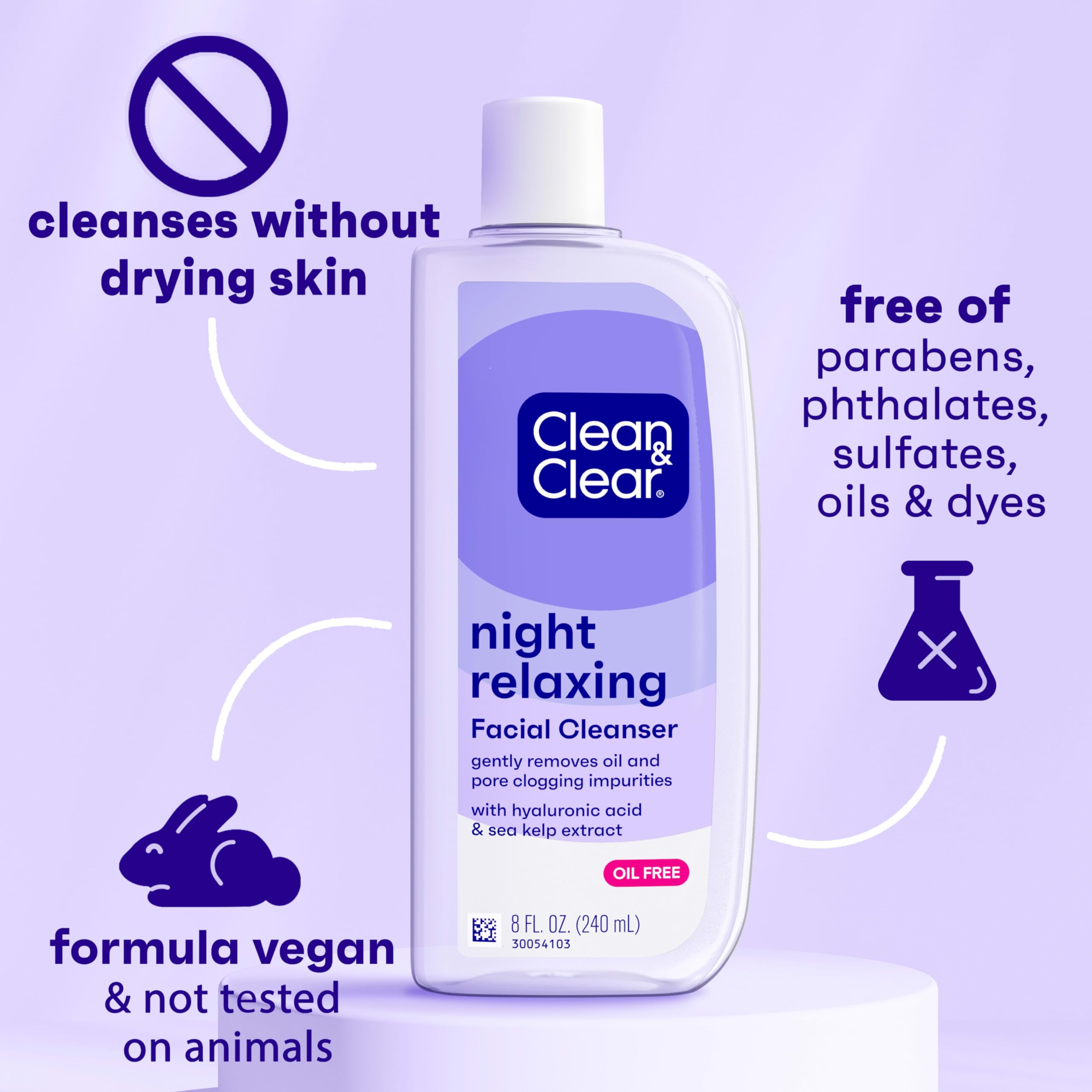 Clean & Clear Night Relaxing Deep Cleaning Face Wash suitable for all skin types.
