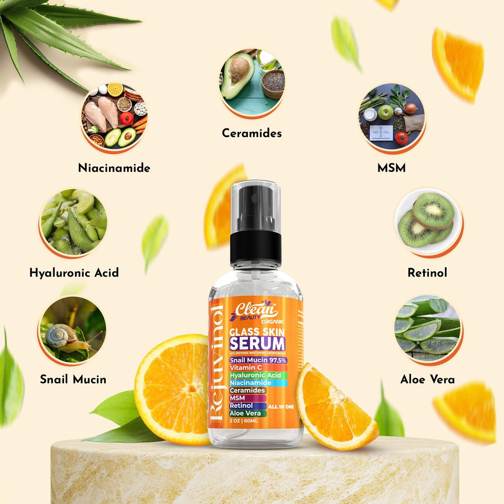 Suero Clean Beauty Retinol, frasco para uso nocturno.