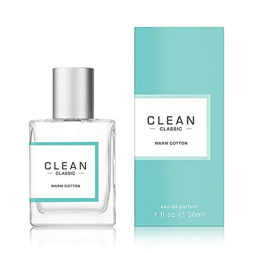 CLEAN CLASSIC Warm Cotton bottle side shot highlighting minimalist packaging.