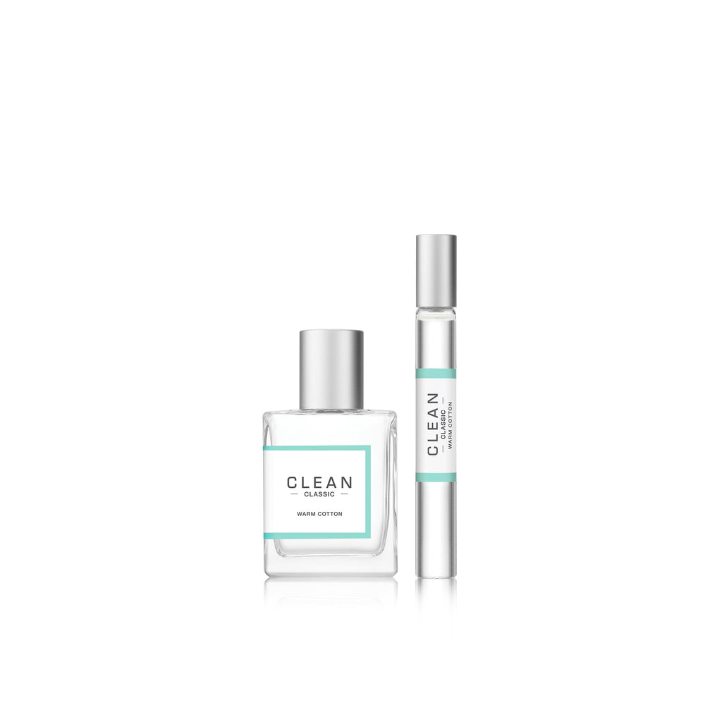 CLEAN CLASSIC Warm Cotton duo label design highlights premium branding.