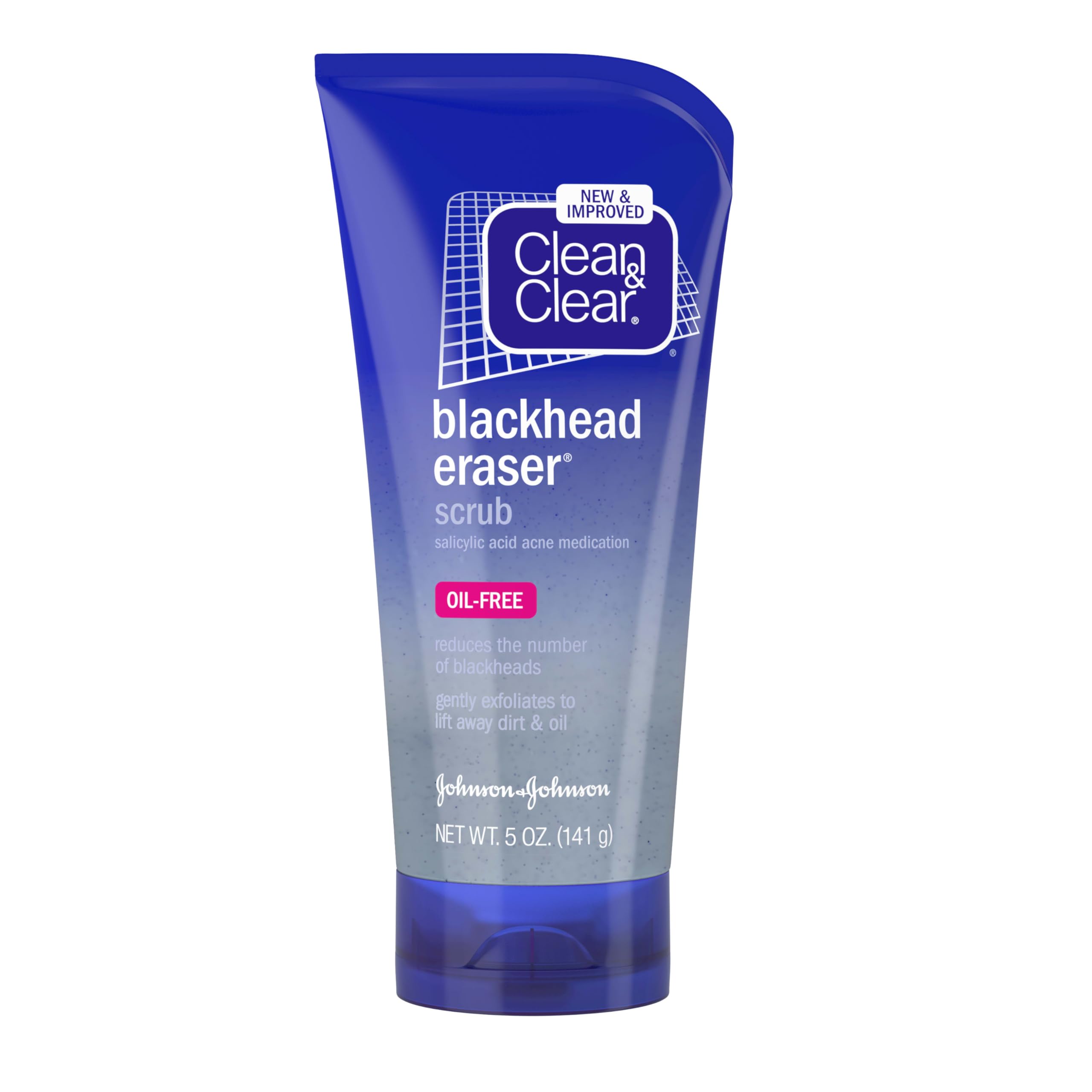 Clean & Clear Exfoliante para puntos negros con poros limpios y exfoliación suave, uso diario.