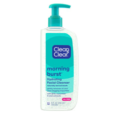Clean & Clear Morning Burst bottle front shows a refreshing cleanser for energized morning skin.